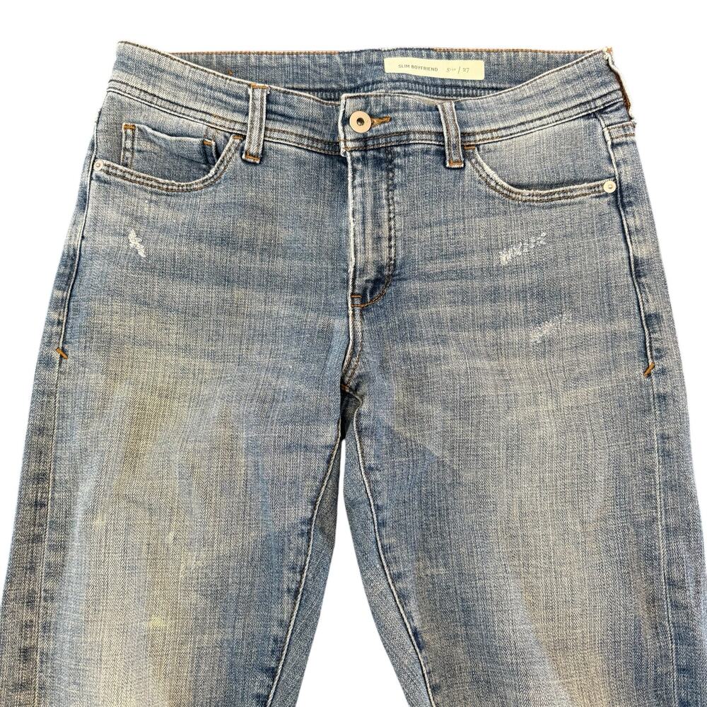 Anthropologie Pilcro Women’s jeans, slim boyfriend, distressed, light wash, 27 - Picture 3 of 8